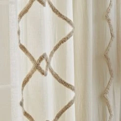 Dunelm Cotton Global Tufted Hidden Tab Top Voile 8 Dunelm Cotton Global Tufted Hidden Tab Top Voile -Dunelm Sales Store 30755394 alt02