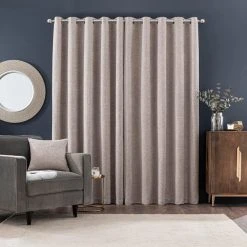 Dunelm Textured Chenille Mushroom Eyelet Curtains 11 Dunelm Textured Chenille Mushroom Eyelet Curtains -Dunelm Sales Store 30755486 alt04