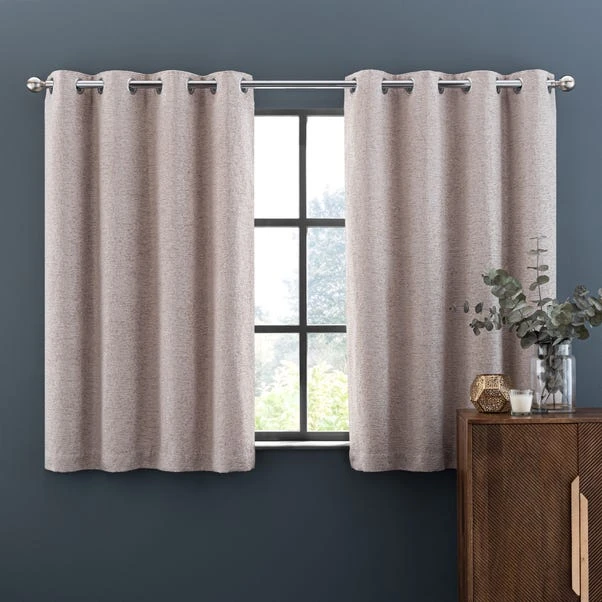 Dunelm Textured Chenille Mushroom Eyelet Curtains 7 Dunelm Textured Chenille Mushroom Eyelet Curtains - Image 5