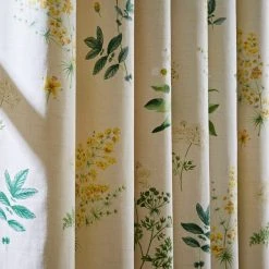 Natural History Museum Marsh Botanical Ochre Pencil Pleat Curtains -Dunelm Sales Store 30755549 alt02