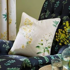 Natural History Museum Marsh Botanical Ochre Pencil Pleat Curtains -Dunelm Sales Store 30755549 alt07