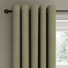 Dunelm Berlin Olive Thermal Blackout Eyelet Curtains