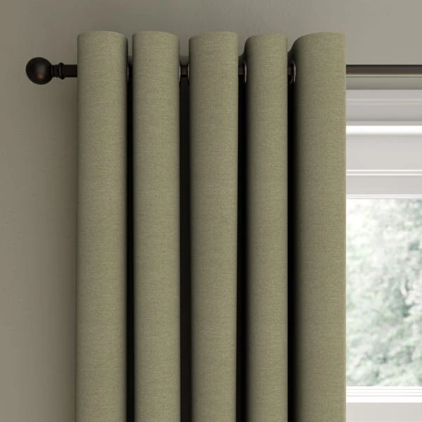 Dunelm Berlin Olive Thermal Blackout Eyelet Curtains 3 Dunelm Berlin Olive Thermal Blackout Eyelet Curtains