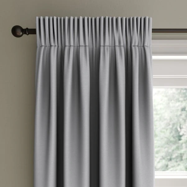 Dunelm Berlin Soft Grey Thermal Blackout Pencil Pleat Curtains 3 Dunelm Berlin Soft Grey Thermal Blackout Pencil Pleat Curtains