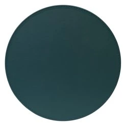 Dunelm Set Of 4 Peacock & Navy Faux Leather Reversible Round Placemats