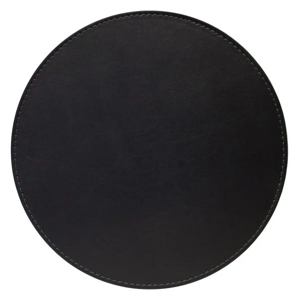 Dunelm Set Of 4 Black & Grey Faux Leather Reversible Round Placemats 3 Dunelm Set Of 4 Black & Grey Faux Leather Reversible Round Placemats