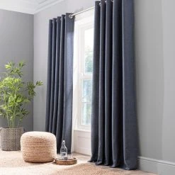 Dunelm Paris Recycled Navy Eyelet Curtains 9 Dunelm Paris Recycled Navy Eyelet Curtains -Dunelm Sales Store 30756161 alt01