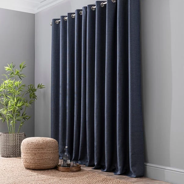 Dunelm Paris Recycled Navy Eyelet Curtains 7 Dunelm Paris Recycled Navy Eyelet Curtains - Image 5