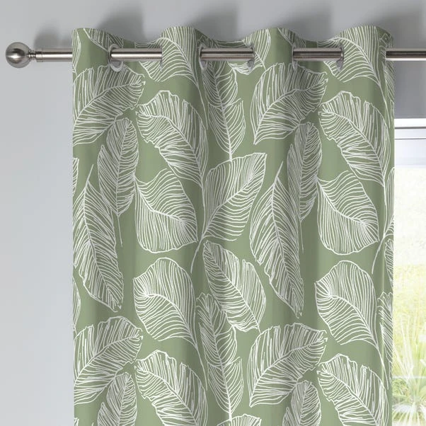 Fusion Matteo Green Eyelet Curtains 3 Fusion Matteo Green Eyelet Curtains