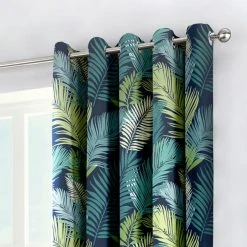 Fusion Tropical Teal Eyelet Curtains