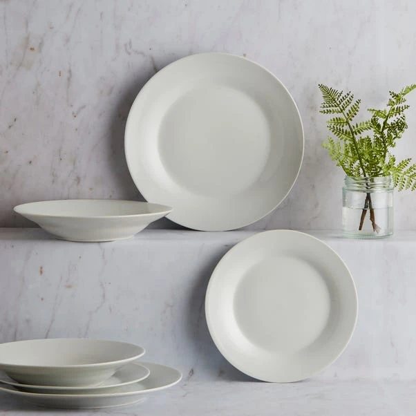 Dunelm White Rim 12 Piece Dinner Set 3 Dunelm White Rim 12 Piece Dinner Set