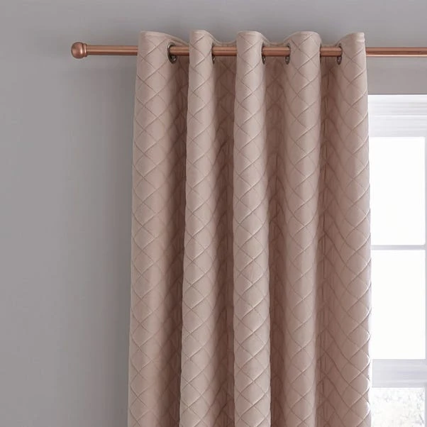 Catherine Lansfield So Soft Luxe Velvet Blush Thermal Eyelet Curtains 3 Catherine Lansfield So Soft Luxe Velvet Blush Thermal Eyelet Curtains