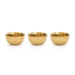 Dunelm Set Of 3 Metallic Dip Bowls