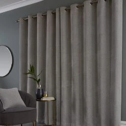 Dunelm Hava Chenille Sandstone Eyelet Curtains 11 Dunelm Hava Chenille Sandstone Eyelet Curtains -Dunelm Sales Store 30760420 alt04