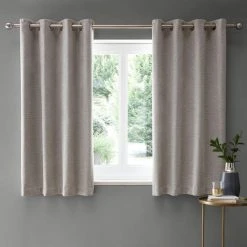 Dunelm Hava Chenille Sandstone Eyelet Curtains 12 Dunelm Hava Chenille Sandstone Eyelet Curtains -Dunelm Sales Store 30760420 alt05