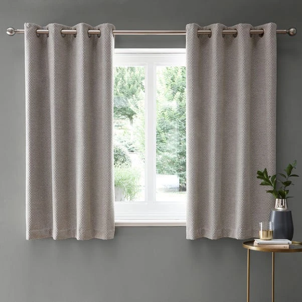 Dunelm Hava Chenille Sandstone Eyelet Curtains 7 Dunelm Hava Chenille Sandstone Eyelet Curtains - Image 5