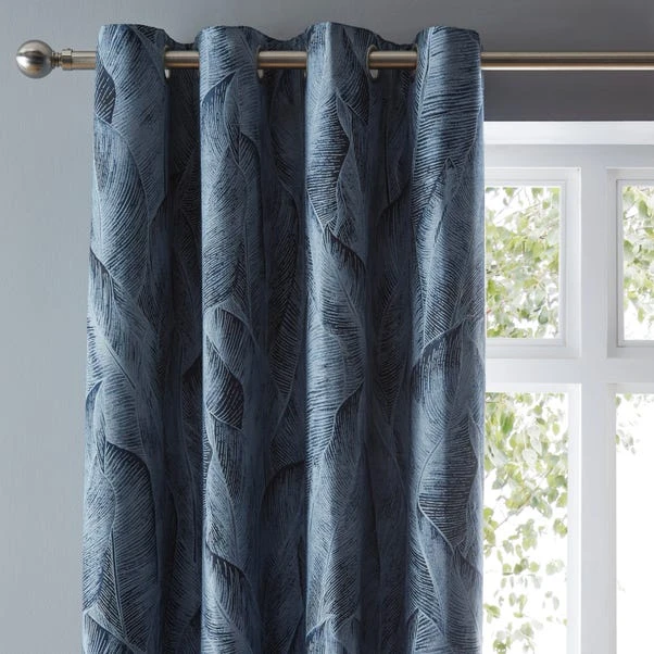 Dunelm Malawi Navy Eyelet Curtains 3 Dunelm Malawi Navy Eyelet Curtains