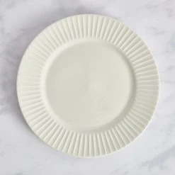 Dunelm Linear Embossed Porcelain Dinner Plate