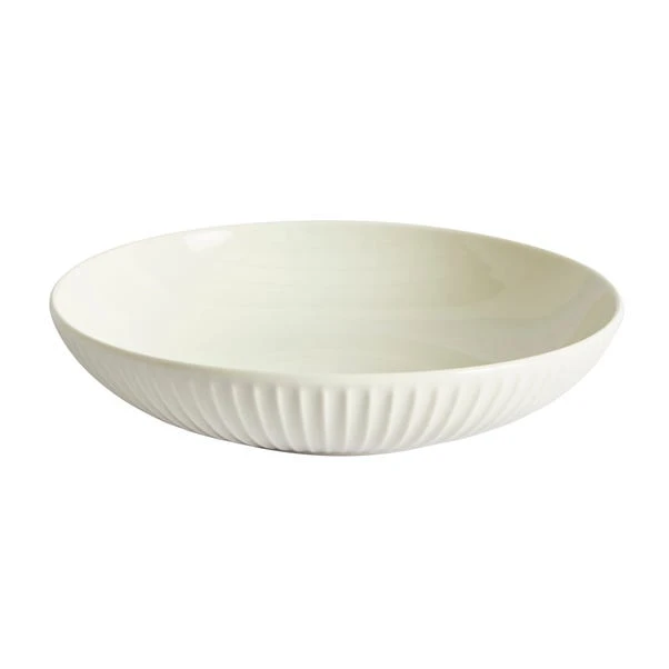 Dunelm Linear Embossed Porcelain Pasta Bowl 4 Dunelm Linear Embossed Porcelain Pasta Bowl - Image 2