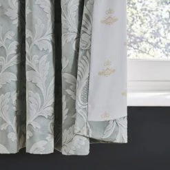 Dorma Florence Dusky Green Blackout Eyelet Curtains -Dunelm Sales Store 30764025 alt06
