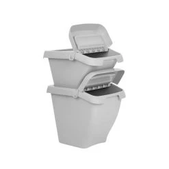 Wham Dunelm Stackable 30L Bin Silver 9 Wham Dunelm Stackable 30L Bin Silver -Dunelm Sales Store 30764169 alt03
