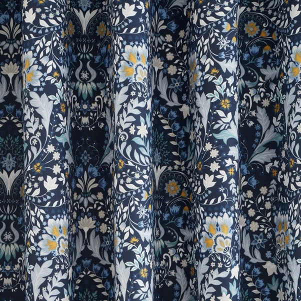 Dunelm Hardwick Blue Blackout Eyelet Curtains 5 Dunelm Hardwick Blue Blackout Eyelet Curtains - Image 3