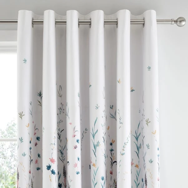 Dunelm Whimsical Botanical Floral Blackout Eyelet Curtains 3 Dunelm Whimsical Botanical Floral Blackout Eyelet Curtains