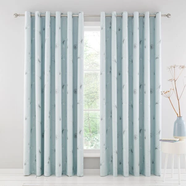 Dunelm Dragonflies Duck Egg Blackout Eyelet Curtains 4 Dunelm Dragonflies Duck Egg Blackout Eyelet Curtains - Image 2
