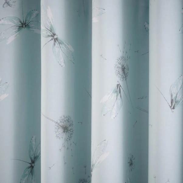 Dunelm Dragonflies Duck Egg Blackout Eyelet Curtains 5 Dunelm Dragonflies Duck Egg Blackout Eyelet Curtains - Image 3