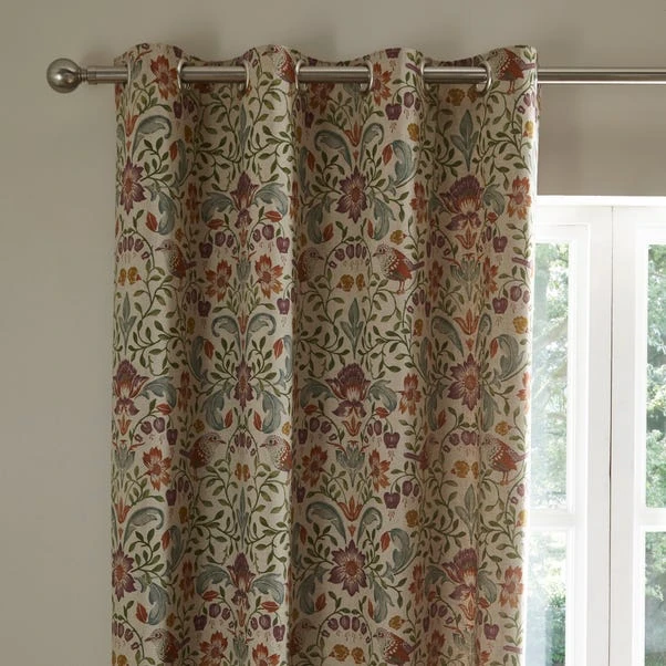 Dunelm Ruskin Cotton Natural Eyelet Curtain 3 Dunelm Ruskin Cotton Natural Eyelet Curtain