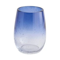 Dunelm Ombre Bubble Glass Blue Tumbler 7 Dunelm Ombre Bubble Glass Blue Tumbler -Dunelm Sales Store 30764978 alt02