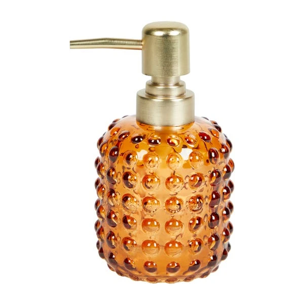 Dunelm Bubble Glass Amber Lotion Dispenser 4 Dunelm Bubble Glass Amber Lotion Dispenser - Image 2