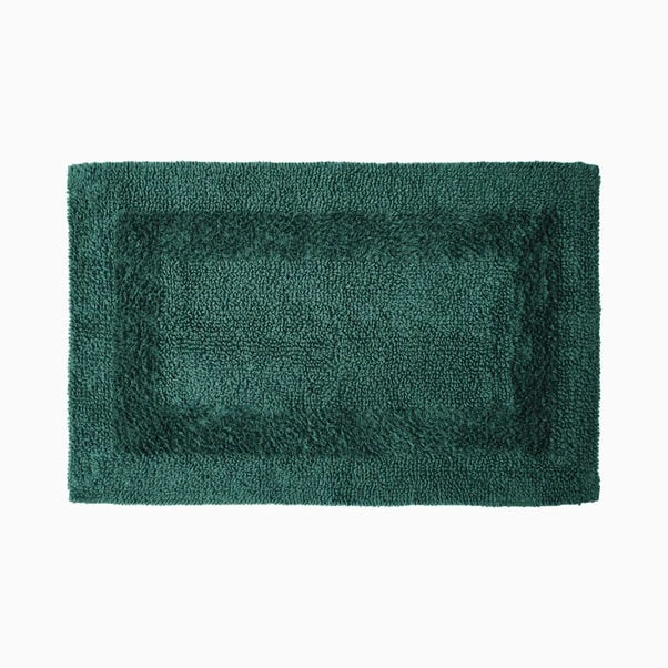 Dunelm Super Soft Reversible Bottle Green Bath Mat 4 Dunelm Super Soft Reversible Bottle Green Bath Mat - Image 2