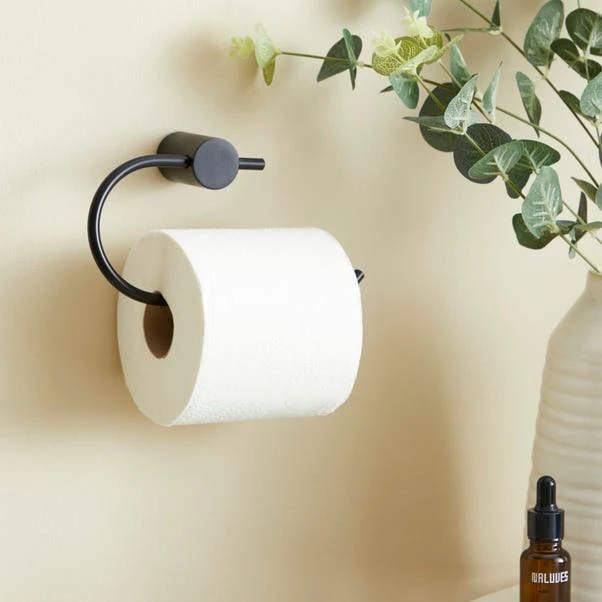 Dunelm Curves Black Toilet Roll Holder 3 Dunelm Curves Black Toilet Roll Holder