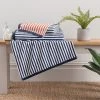 Dunelm Burnt Orange And Navy Striped Towel
