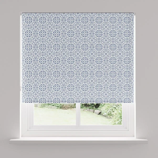 Dunelm Purity Tile Blue Moisture Resistant Daylight Roller Blind 6 Dunelm Purity Tile Blue Moisture Resistant Daylight Roller Blind - Image 4