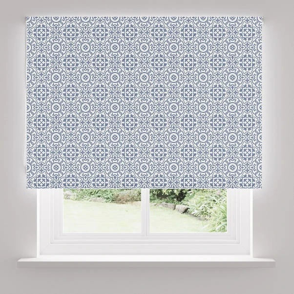 Dunelm Purity Tile Blue Moisture Resistant Daylight Roller Blind 7 Dunelm Purity Tile Blue Moisture Resistant Daylight Roller Blind - Image 5