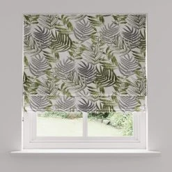 Dunelm Leaf Jacquard Green Roman Blind 8 Dunelm Leaf Jacquard Green Roman Blind -Dunelm Sales Store 30767493 alt04