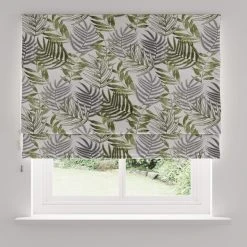 Dunelm Leaf Jacquard Green Roman Blind 9 Dunelm Leaf Jacquard Green Roman Blind -Dunelm Sales Store 30767493 alt05
