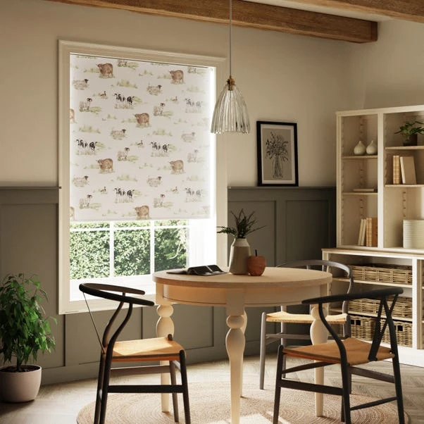 Dunelm Highland Cow Natural Daylight Roller Blind 4 Dunelm Highland Cow Natural Daylight Roller Blind - Image 2