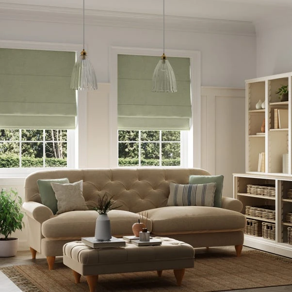 Dunelm Luna Sage Blackout Roman Blind 3 Dunelm Luna Sage Blackout Roman Blind