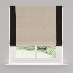 Dunelm Luna Bordered Natural And Black Roman Blind 10 Dunelm Luna Bordered Natural And Black Roman Blind -Dunelm Sales Store 30767578 alt04