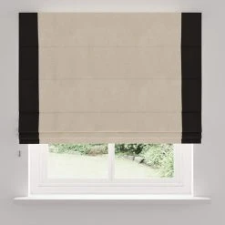 Dunelm Luna Bordered Natural And Black Roman Blind 11 Dunelm Luna Bordered Natural And Black Roman Blind -Dunelm Sales Store 30767578 alt05