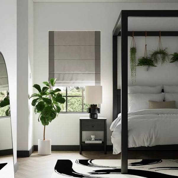 Dunelm Luna Bordered Mid Grey And Charcoal Roman Blind 3 Dunelm Luna Bordered Mid Grey And Charcoal Roman Blind