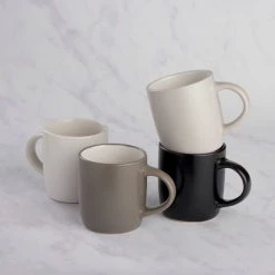 Dunelm Set Of 4 Monochrome Mug