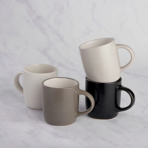 Dunelm Set Of 4 Monochrome Mug 3 Dunelm Set Of 4 Monochrome Mug