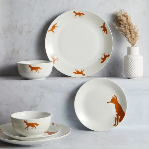 Dunelm Fergus Fox 12 Piece Dinner Set 3 Dunelm Fergus Fox 12 Piece Dinner Set