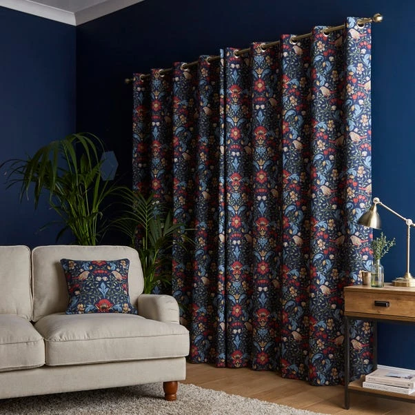 Dunelm Ruskin Navy Eyelet Curtains 6 Dunelm Ruskin Navy Eyelet Curtains - Image 4