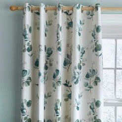 Dunelm Eucalyptus Green Eyelet Curtain
