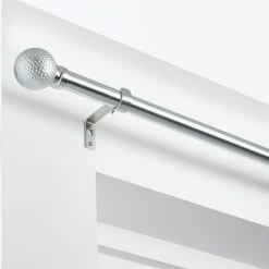 Dunelm Hammered Metal Effect Extendable Eyelet Curtain Pole